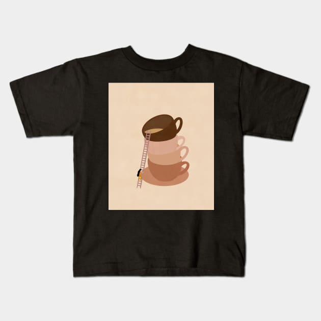 Cups Over Cups Kids T-Shirt by bluesbytuba